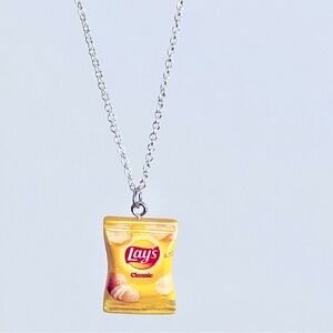 New Lays Potato Chips Chain Necklace Cute Novelty Gift Party Miniature Food Fun